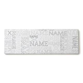 DIY Color Your Own Name Pattern 10x30 Gallery Wrapped Canvas