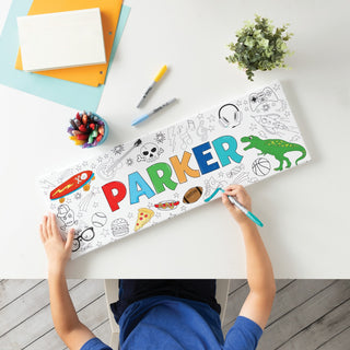 DIY color your own cool dude gallery canvas with name