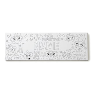 DIY Color Your Own Doggie Name 10x30 Gallery Wrapped Canvas