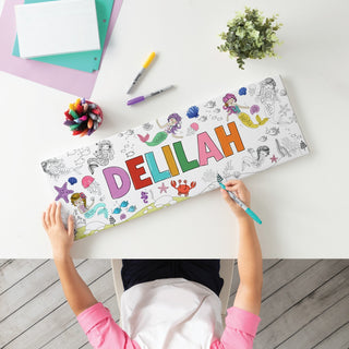 DIY mermaid gallery canvas with name