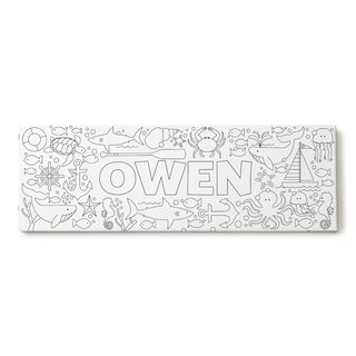DIY Color Your Own Nautical 10x30 Gallery Wrapped Canvas