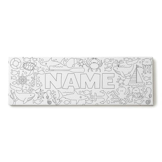 DIY Color Your Own Nautical 10x30 Gallery Wrapped Canvas