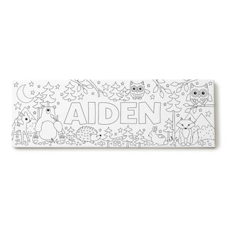 DIY Color Your Own Forest Friend 10x30 Gallery Wrapped Canvas