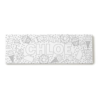 DIY Color Your Own Sweet Treats 10x30 Gallery Wrapped Canvas