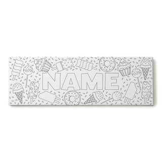 DIY Color Your Own Sweet Treats 10x30 Gallery Wrapped Canvas