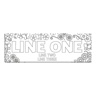 DIY Color Your Own Floral Theme 10x30 Gallery Wrapped Canvas