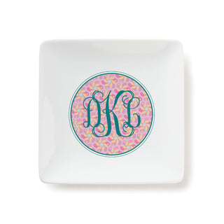 Monogram Personalized Square Trinket Dish