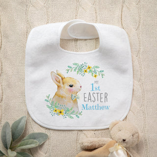 My 1st Easter Boy Bunny Personalized Baby Bib