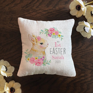 My 1st Easter Girl Personalized Keepsake 8x8 Mini Pillow