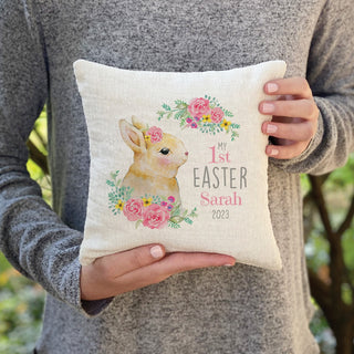 1st easter keepsake mini pillow with name and date