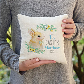 My 1st Easter Boy Personalized Keepsake 8x8 Mini Pillow