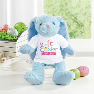 1st easter plush bunny with name for girls