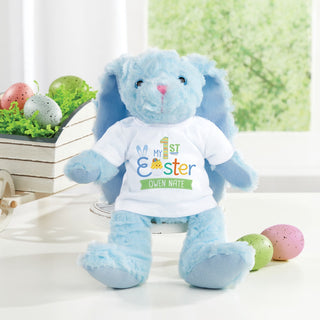 My 1st Easter for Boys Personalized Plush Bunny with Tee
