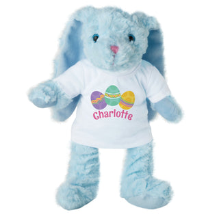 Plush Bunny with Eggs Personalized Tee For Girl