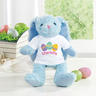 Plush bunny with egg t-shirt and name for her