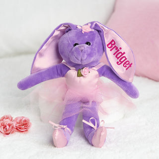 Pink Name Personalized Lavender Ballerina Bunny