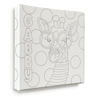 DIY Giraffe with Glasses 8x8 Gallery Wrapped Canvas