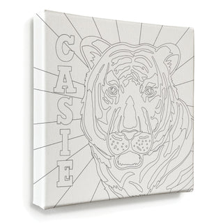 DIY Tiger Personalized 10x10 Gallery Wrapped Canvas