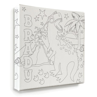DIY Dinosaur Personalized 16x16 Gallery Wrapped Canvas