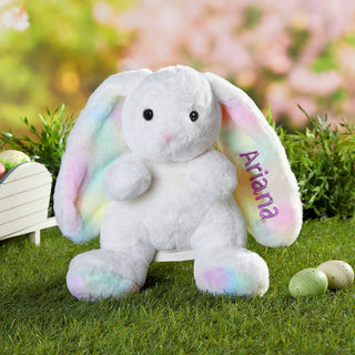 Purple Name Personalized Rainbow Bunny