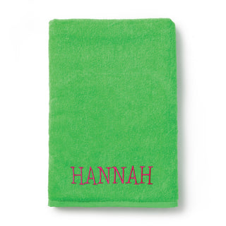 My Name Block Font Embroidered Small Beach Towel