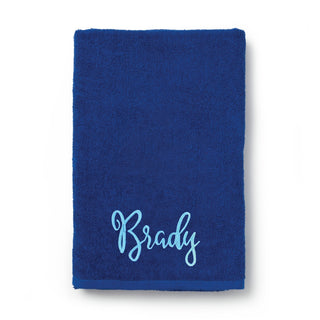 My Name Script Font Embroidered Small Beach Towel