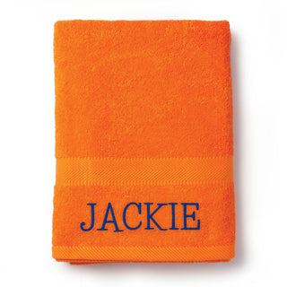 My Name Block Font Embroidered Large Beach Towel