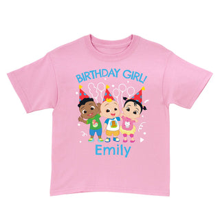 CoComelon and Friends Birthday Girl Pink T-Shirt