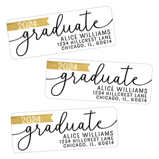 Graduate Personalized Weather Resistant Address Label - 60 count