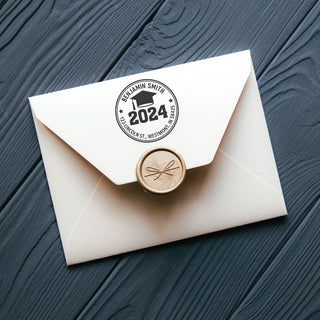 Graduate Personalized Return Address Rubber Stamp