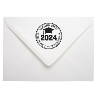 Graduate Personalized Return Address Rubber Stamp