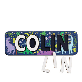 Dinosaur Wood Name Puzzle 2-5 Letters