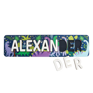 Dinosaur Wood Name Puzzle 6-9 Letters
