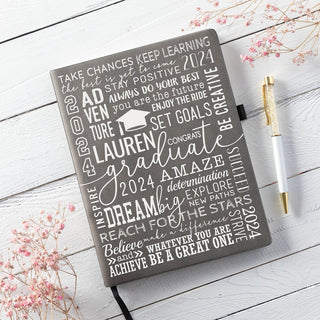 Words of Wisdom Graduate Personalized Gray Journal