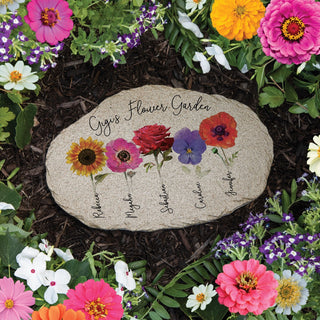 Her Flower Personalized Garden Stone