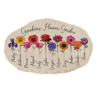 Her Flower Personalized Garden Stone