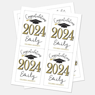 Congratulations Graduate Personalized Wine Labels - Set of 8