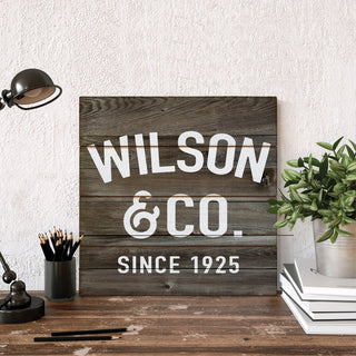 Family Name & Co Personalized Wood Shiplap Art