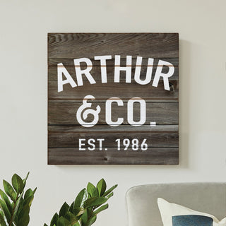 Family Name & Co Personalized Wood Shiplap Art