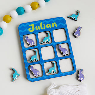 Dinosaur tic tac toe with name