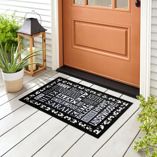 Name Pattern Personalized Narrow Doormat with Frame