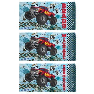 Red Muddin' Monster Truck Beach Towel