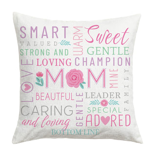 Sweet Mom Personalized 14x14 Throw Pillow