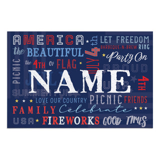 Celebrate the 4th! Personalized Doormat - 18x27 Inch, 1/4" Thick