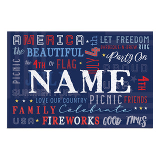 Celebrate the 4th! Personalized Thin Doormat