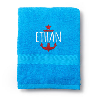 Anchor Aweigh Large Beach Towel