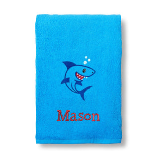 Ocean Life Embroidered Small Beach Towel