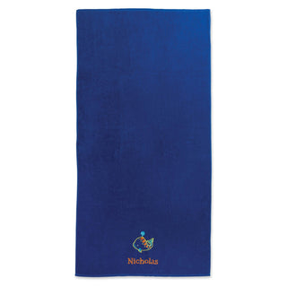 Ocean Life Embroidered Small Beach Towel