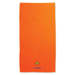 Ocean Life Embroidered Small Beach Towel