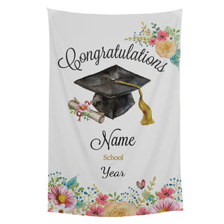Congratulations Graduate Personalized Wall Tapestry